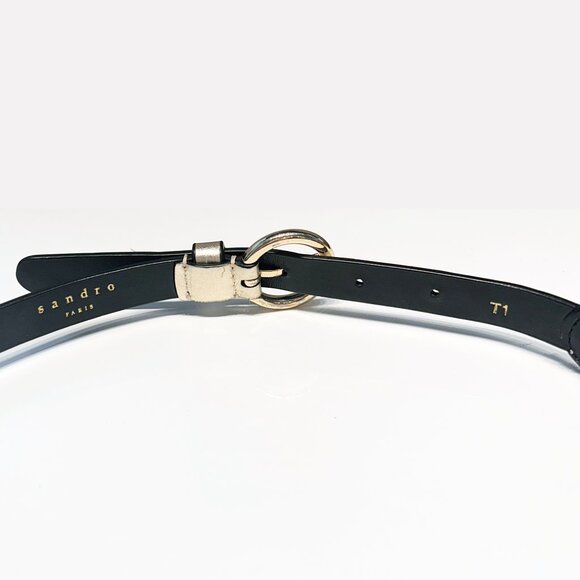 SANDRO Leather belt, size T1 - Picture 4 of 5